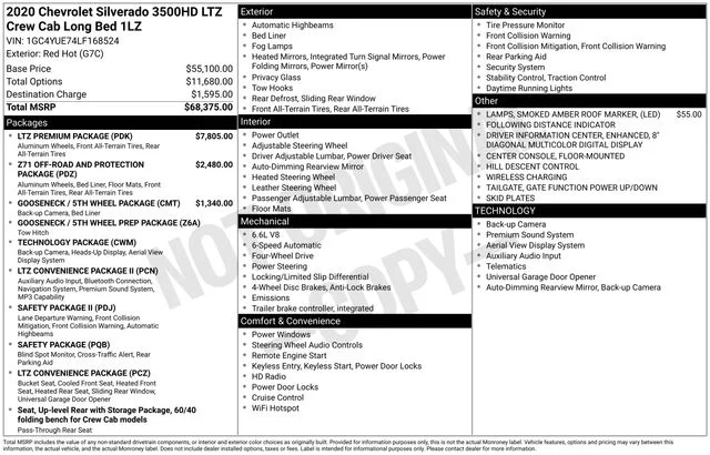 Used 2020 Red Chevrolet LTZ image 33