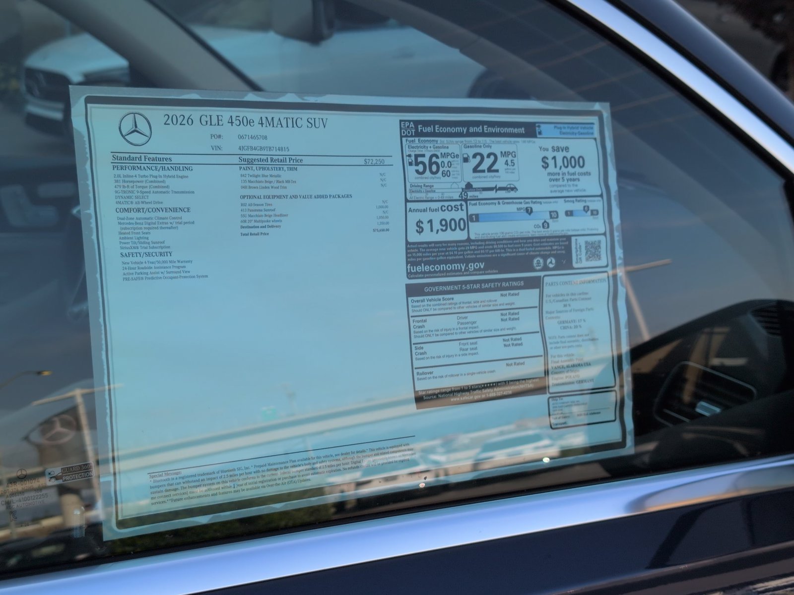 New 2026 Twilight Blue Metallic Mercedes-Benz GLE 450e image 18