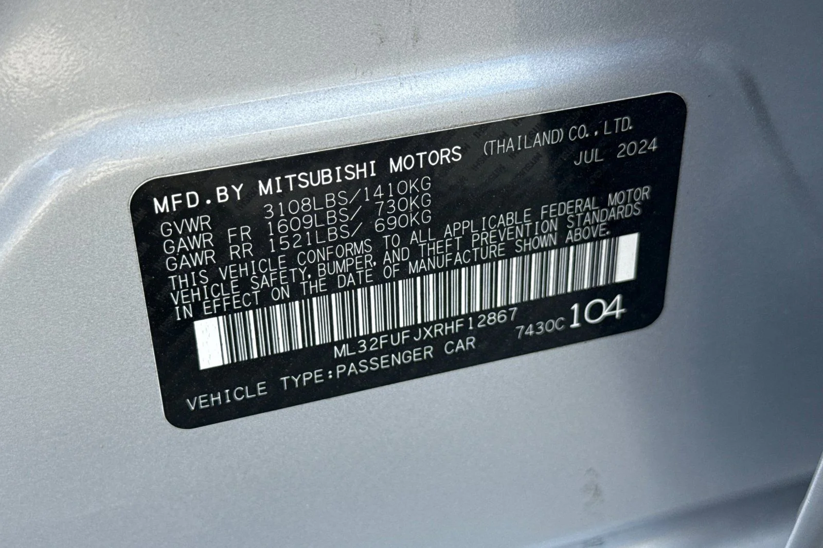 Used 2024 Silver Mitsubishi Black Edition image 23