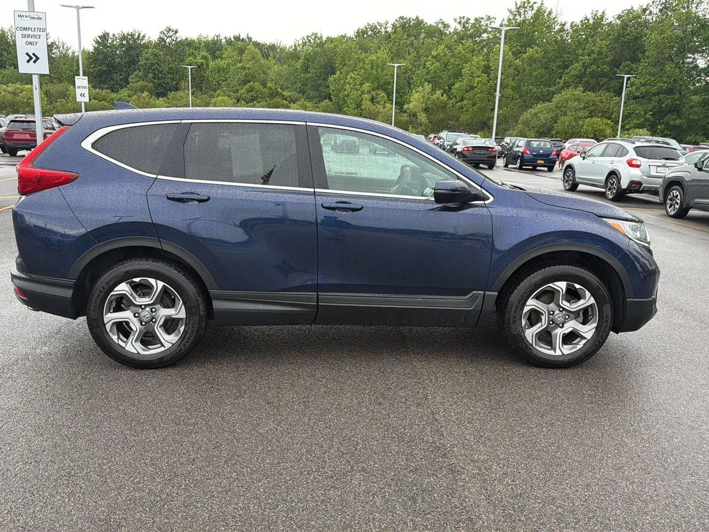 Used 2019 Obsidian Blue Pearl Honda EX image 3