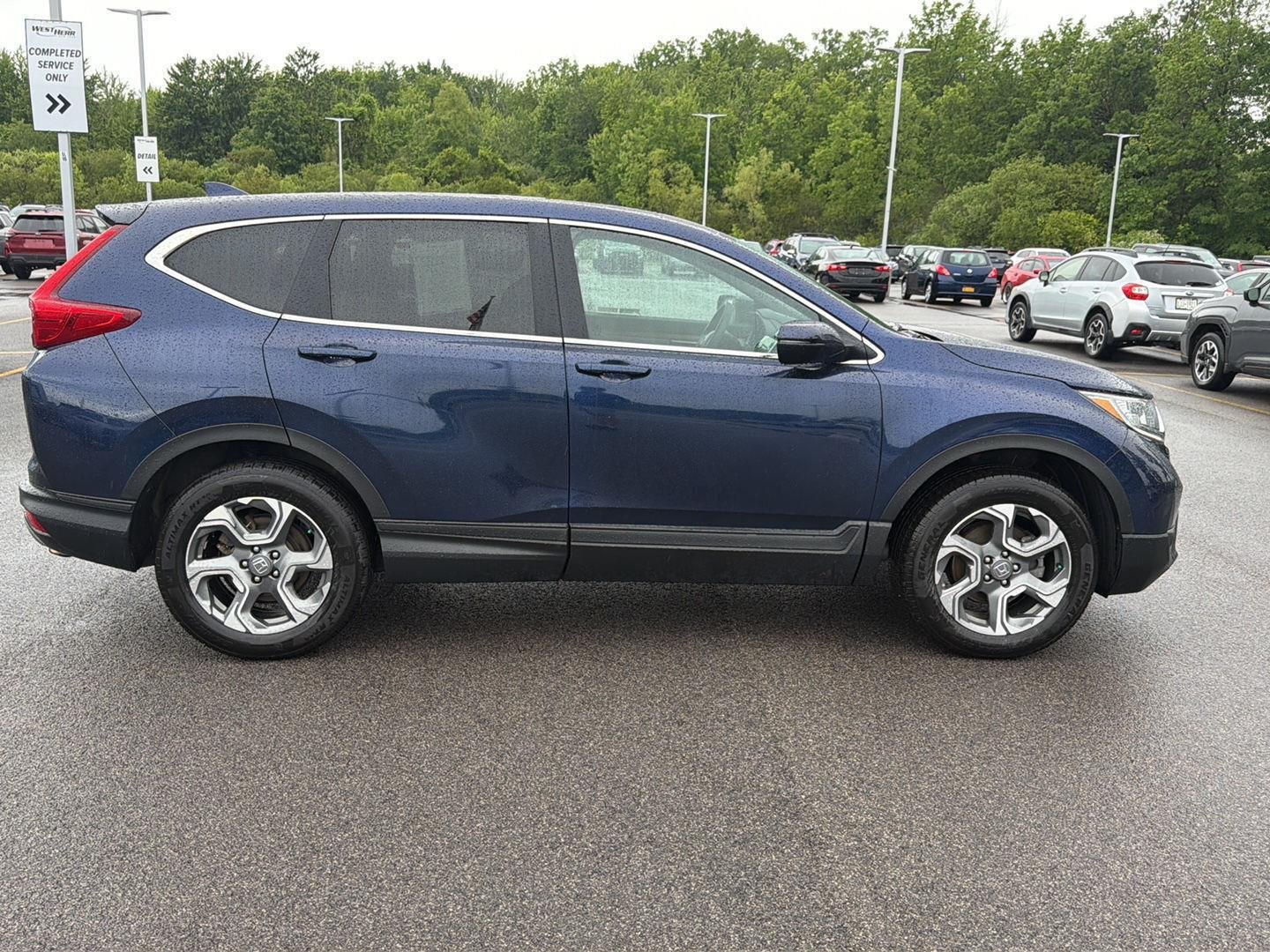 Used 2019 Obsidian Blue Pearl Honda EX image 3