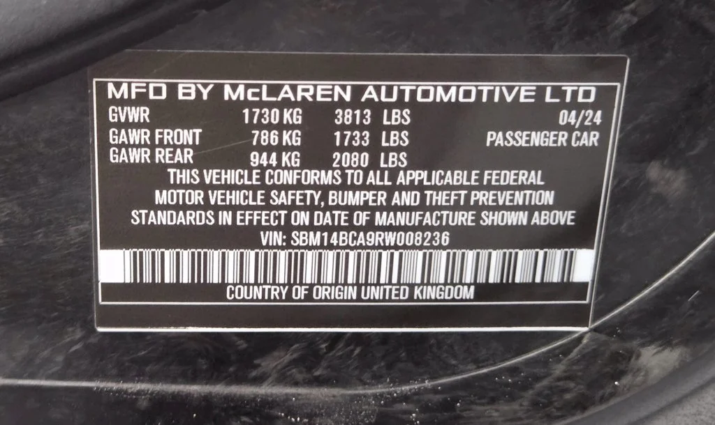 Used 2024 Ceramic Gray McLaren SPIDER image 33