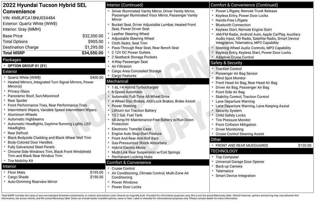 Used 2022 Gray Hyundai SEL Convenience image 7