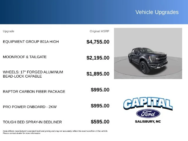 Used 2022 Blue Ford Raptor image 2