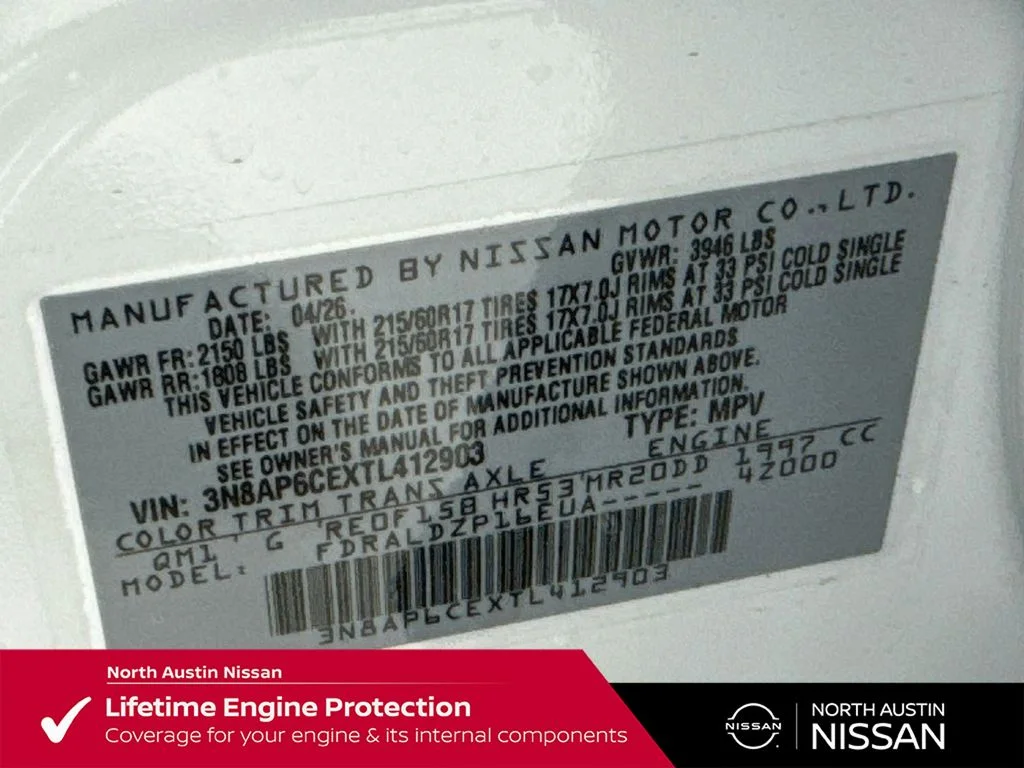 New 2026 White Nissan SV image 38