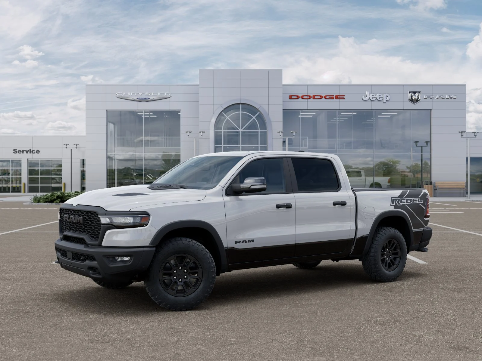 New 2026 Bright White Clear-Coat Exterior Paint RAM Rebel image 36