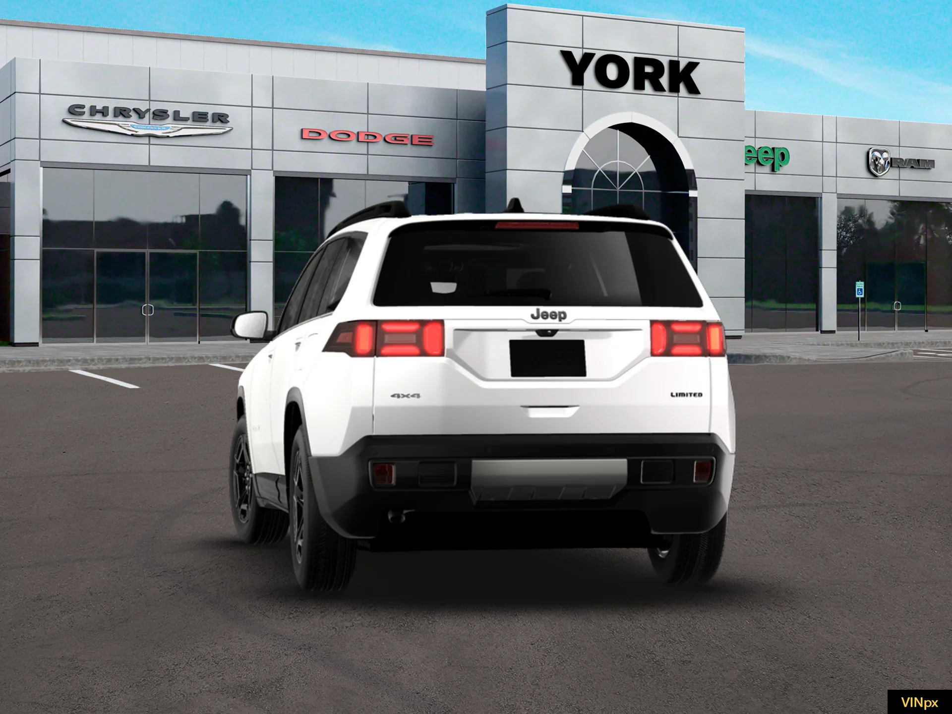 New 2026 Bright White Clear-Coat Exterior Paint Jeep Limited image 13