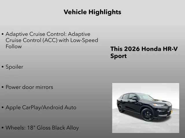 New 2026 Crystal Black Pearl Honda Sport image 5
