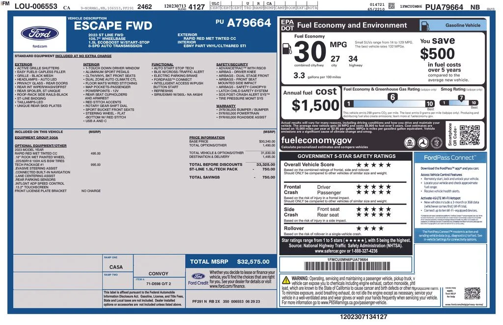 Certified Used 2023 Red Ford ST-Line image 2
