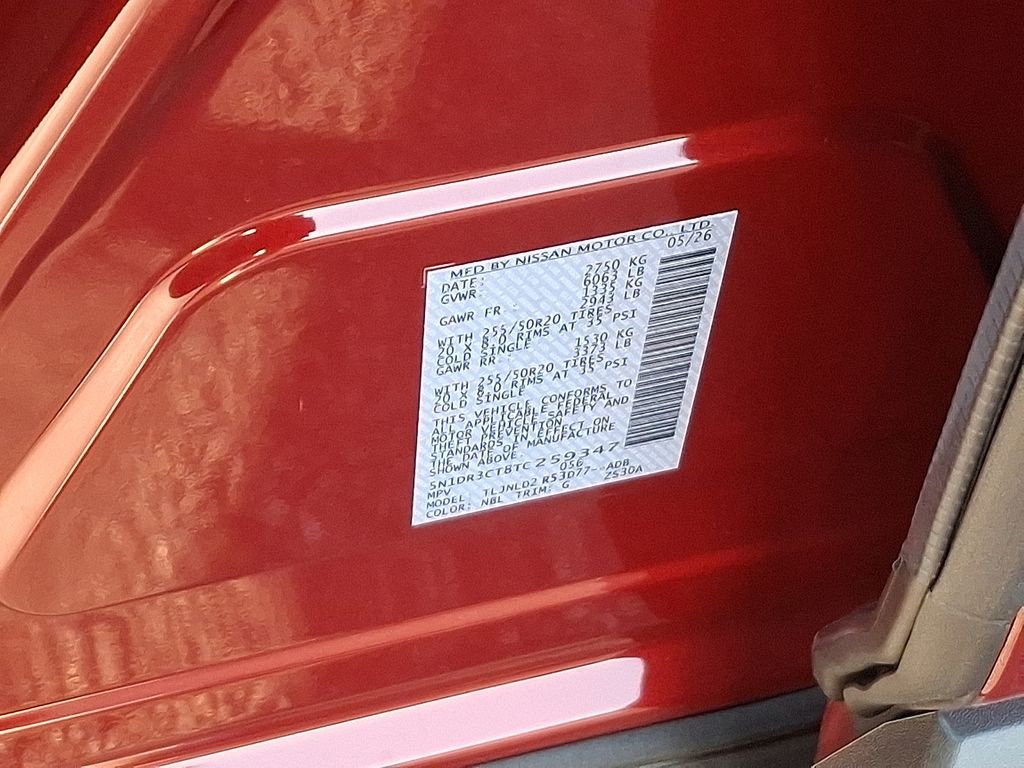 New 2026 Scarlet Ember Tintcoat Nissan SL image 10