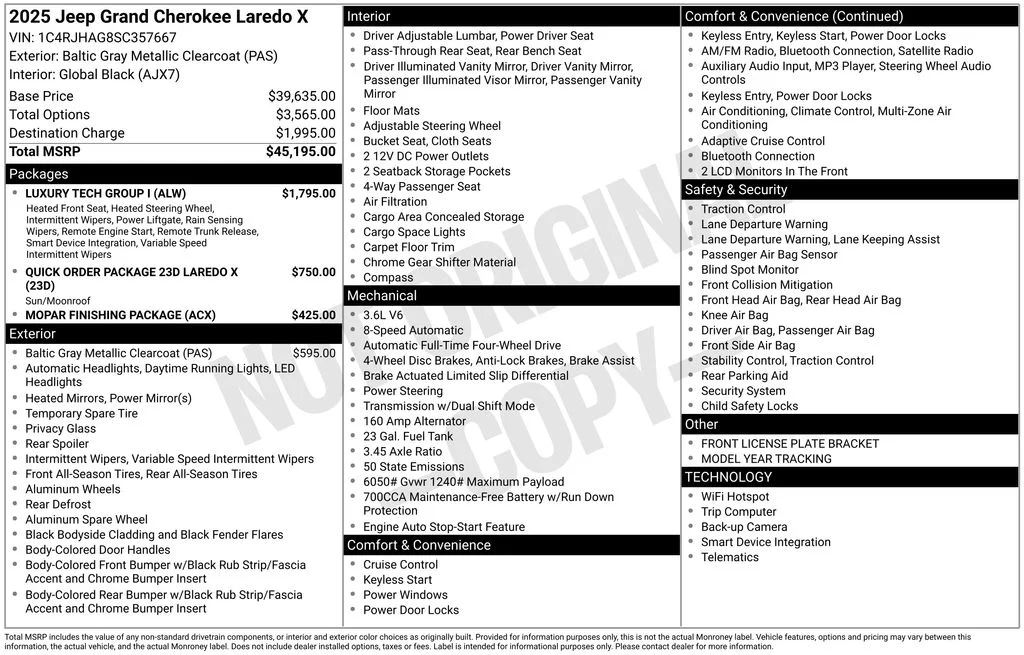 New 2025 Gray Jeep Laredo X image 27