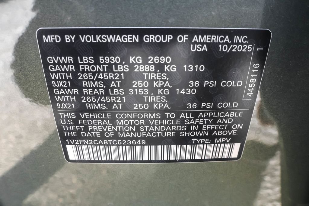 Used 2026 Green Volkswagen 2.0T SEL Premium R-Line image 41
