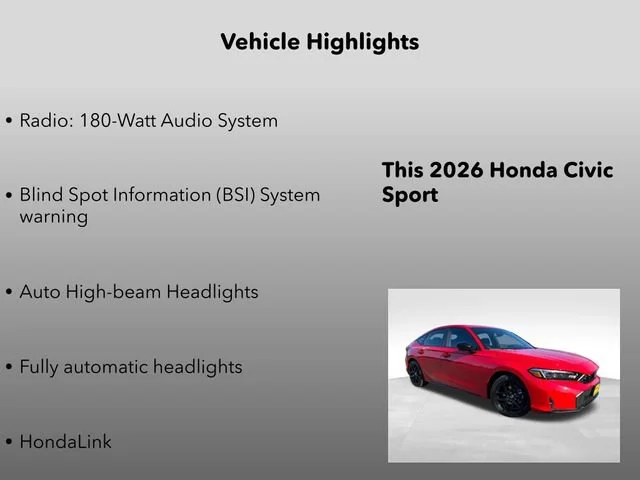 New 2026 Rallye Red Honda Sport image 5