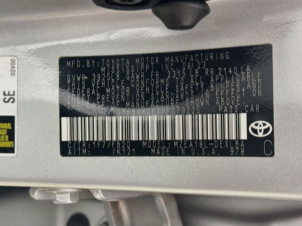 Used 2023 Classic Silver Metallic Toyota LE image 28