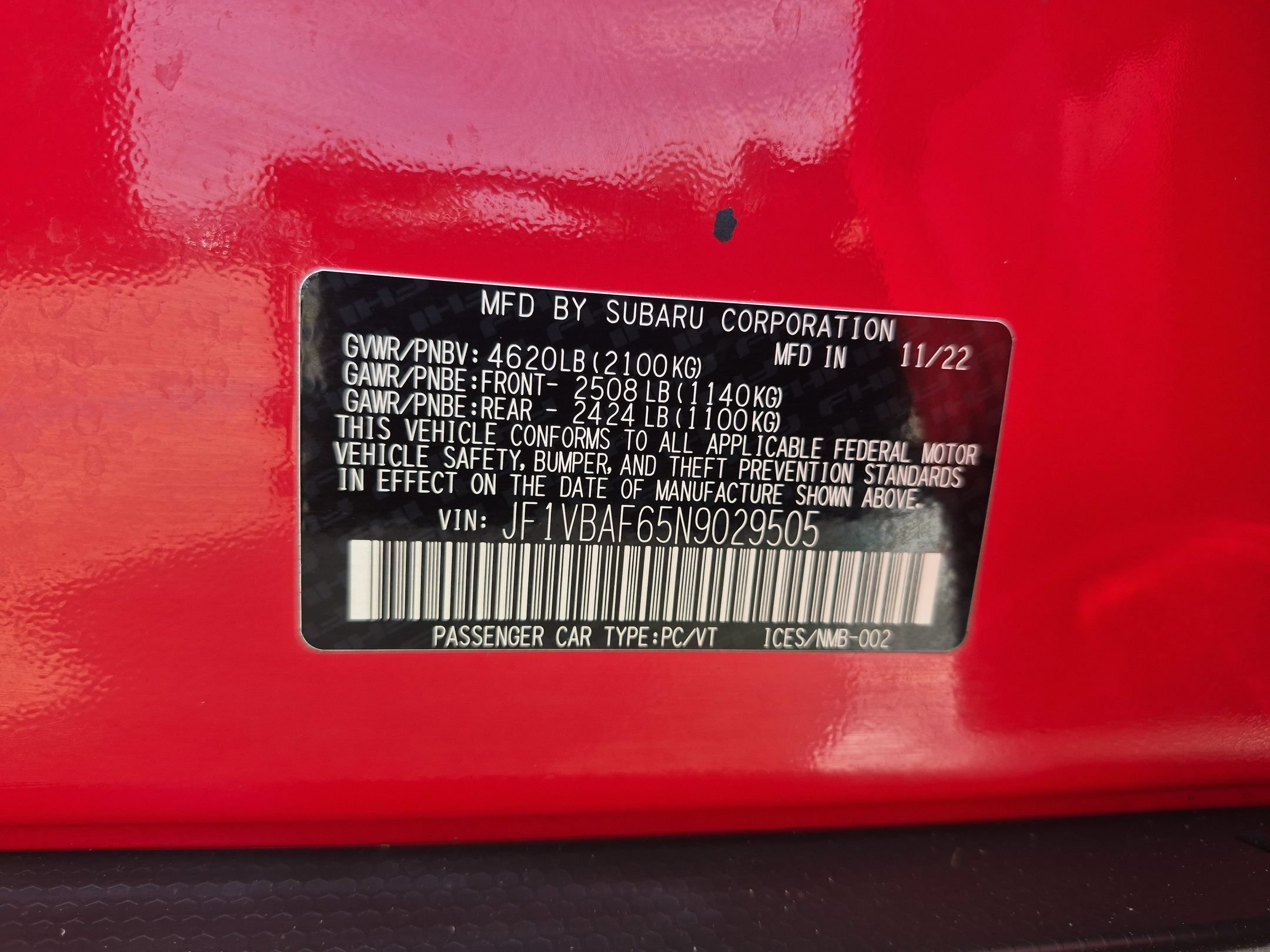 Used 2022 Ignition Red Subaru Premium AWD image 31