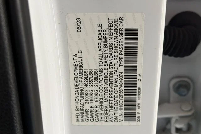 Certified Used 2023 Platinum White Pearl Honda Sport image 36