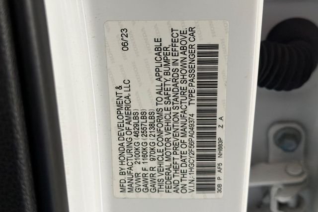 Certified Used 2023 Platinum White Pearl Honda Sport image 36