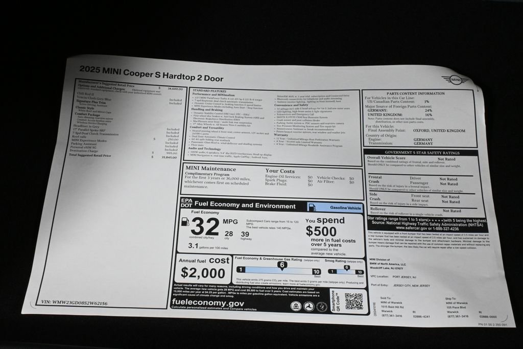 Certified Used 2025 Red MINI Signature Plus image 35