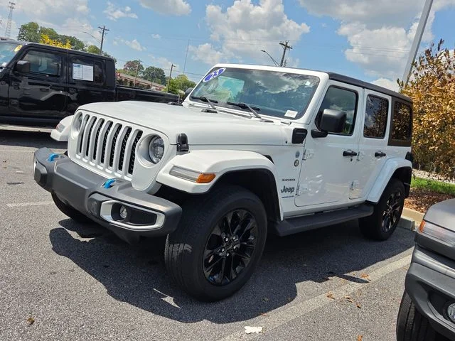 Used 2023 White Jeep Sahara 4xe image 2