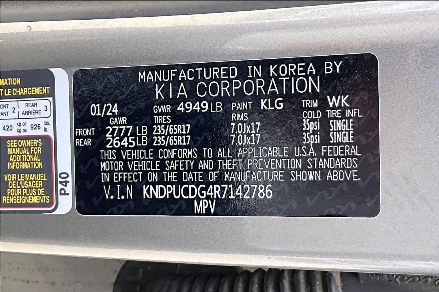 Used 2024 Steel Gray Kia LX image 35