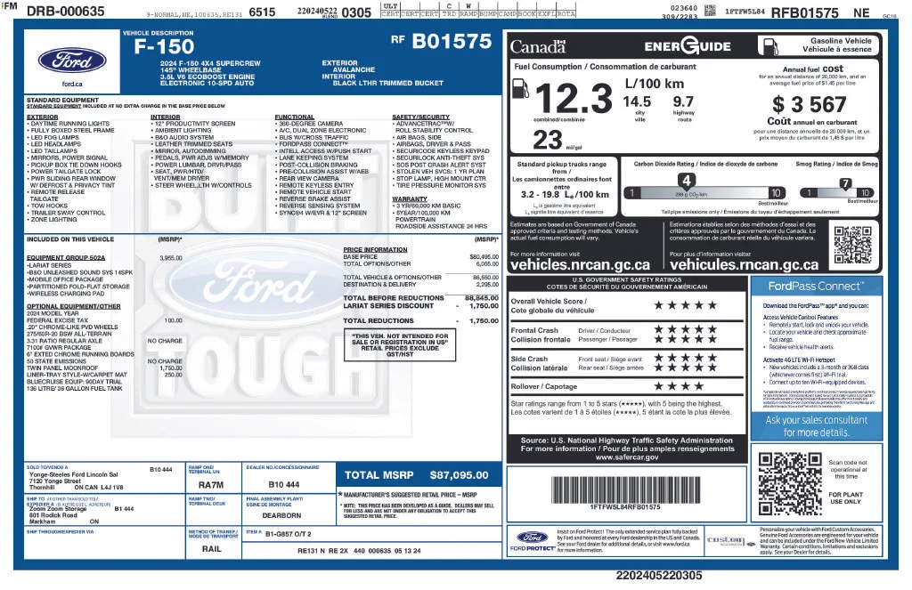 Certified Used 2024 Avalanche Ford Lariat image 5