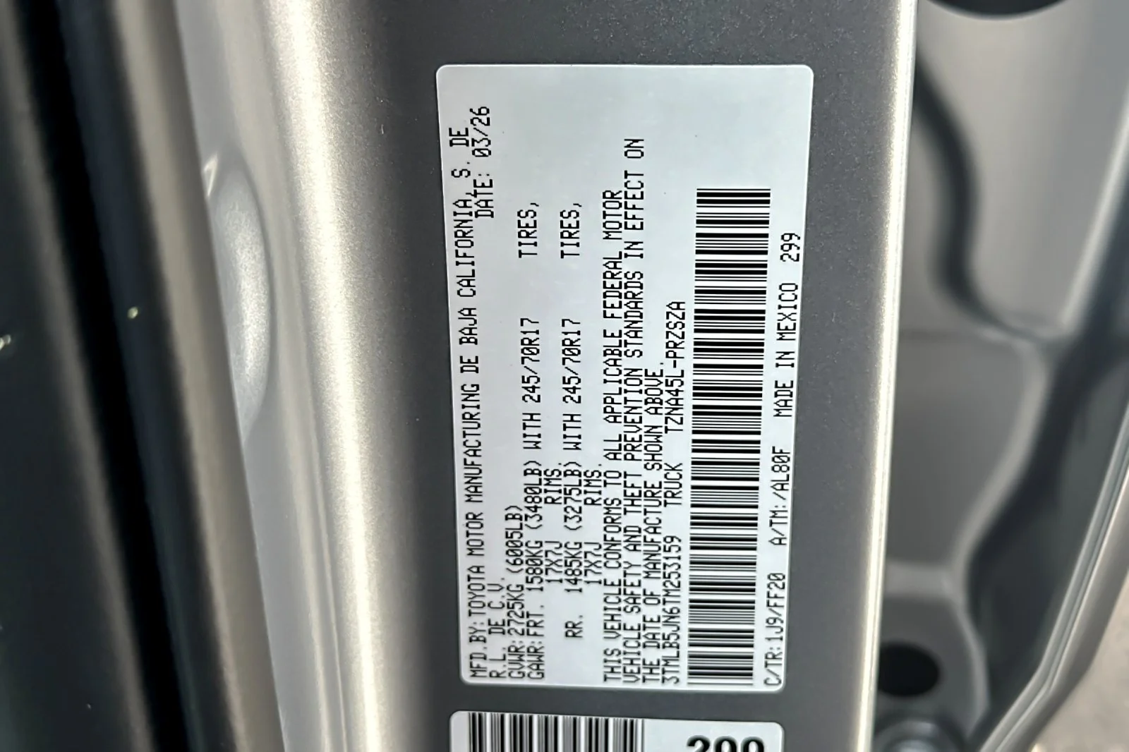 New 2026 Celestial Silver Metallic Toyota  SR5 image 29