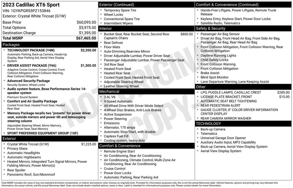 Used 2023 White Cadillac Sport image 46