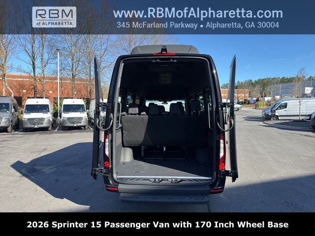 New 2026 Obsidian Black Metallic Mercedes-Benz 170 Wheel Base 15 Passenger image 34