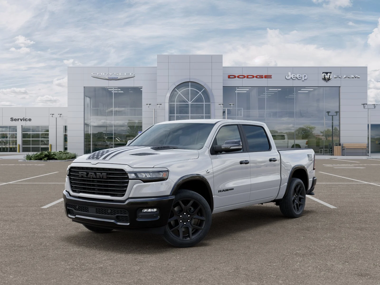 New 2026 Bright White Clear-Coat Exterior Paint RAM Laramie image 34