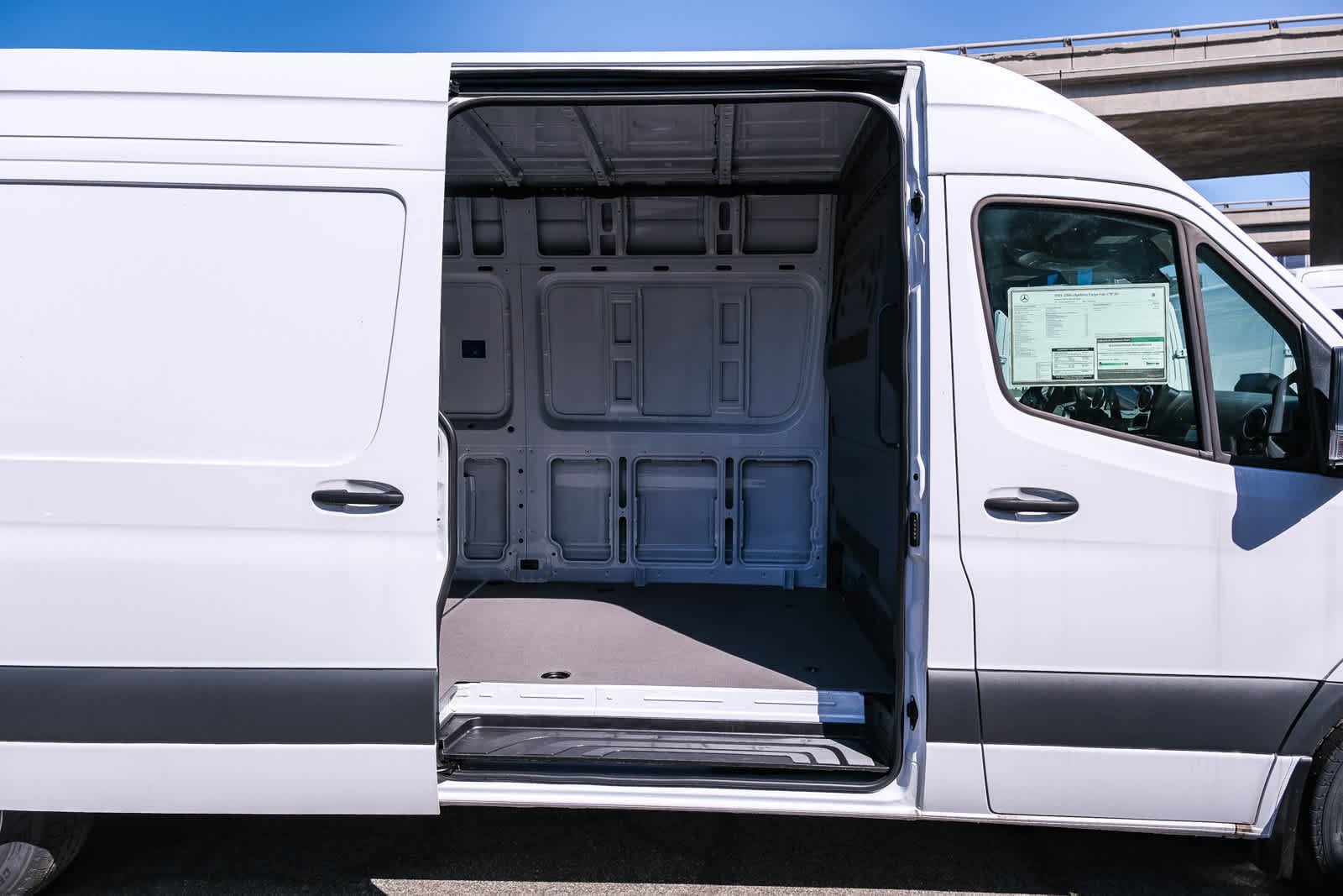 New 2025 Arctic White Mercedes-Benz Cargo 170 WB High Roof RWD Electric Motor image 15