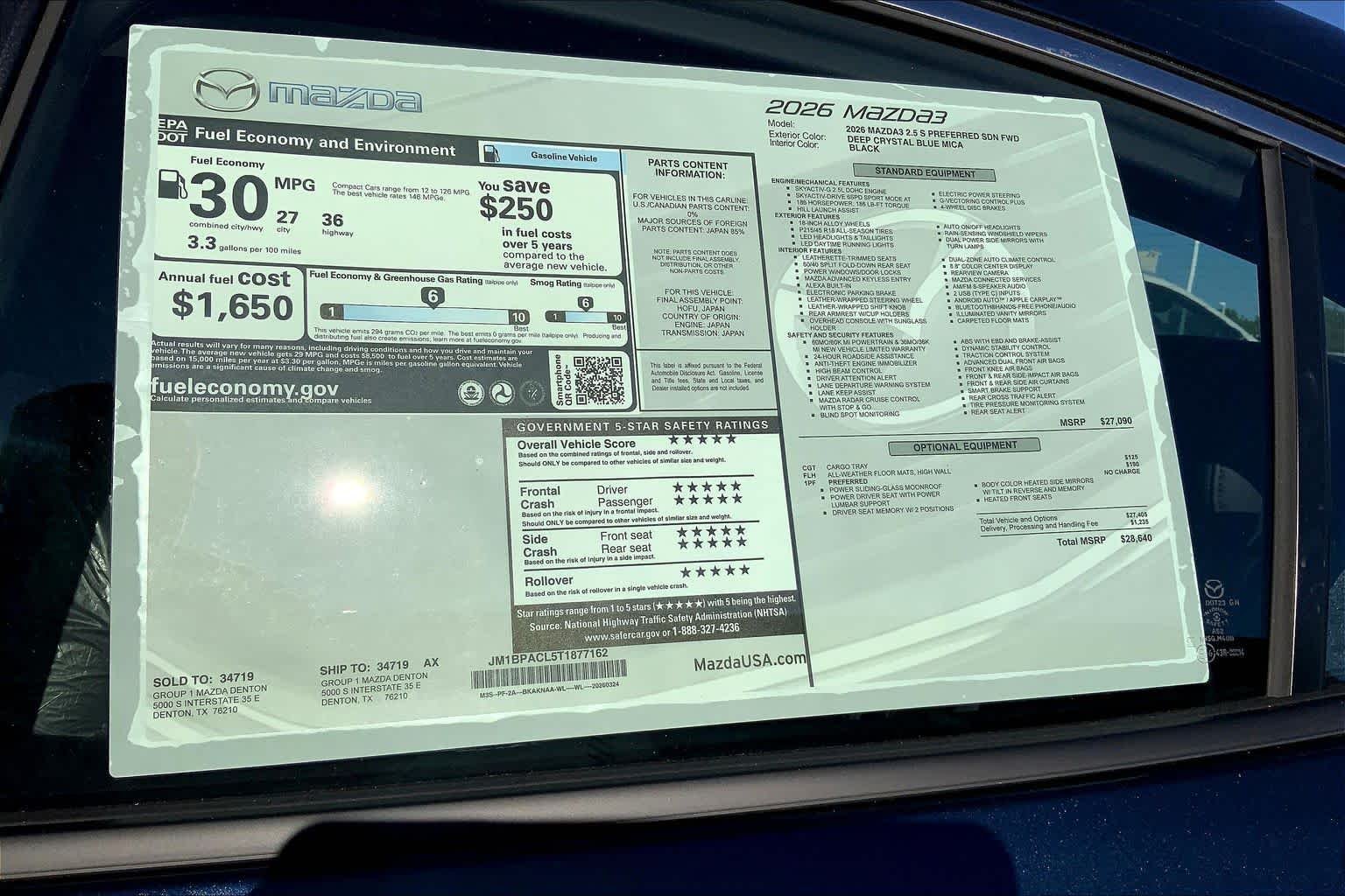 New 2026 Deep Crystal Blue Mica Mazda 2.5 S Preferred image 21