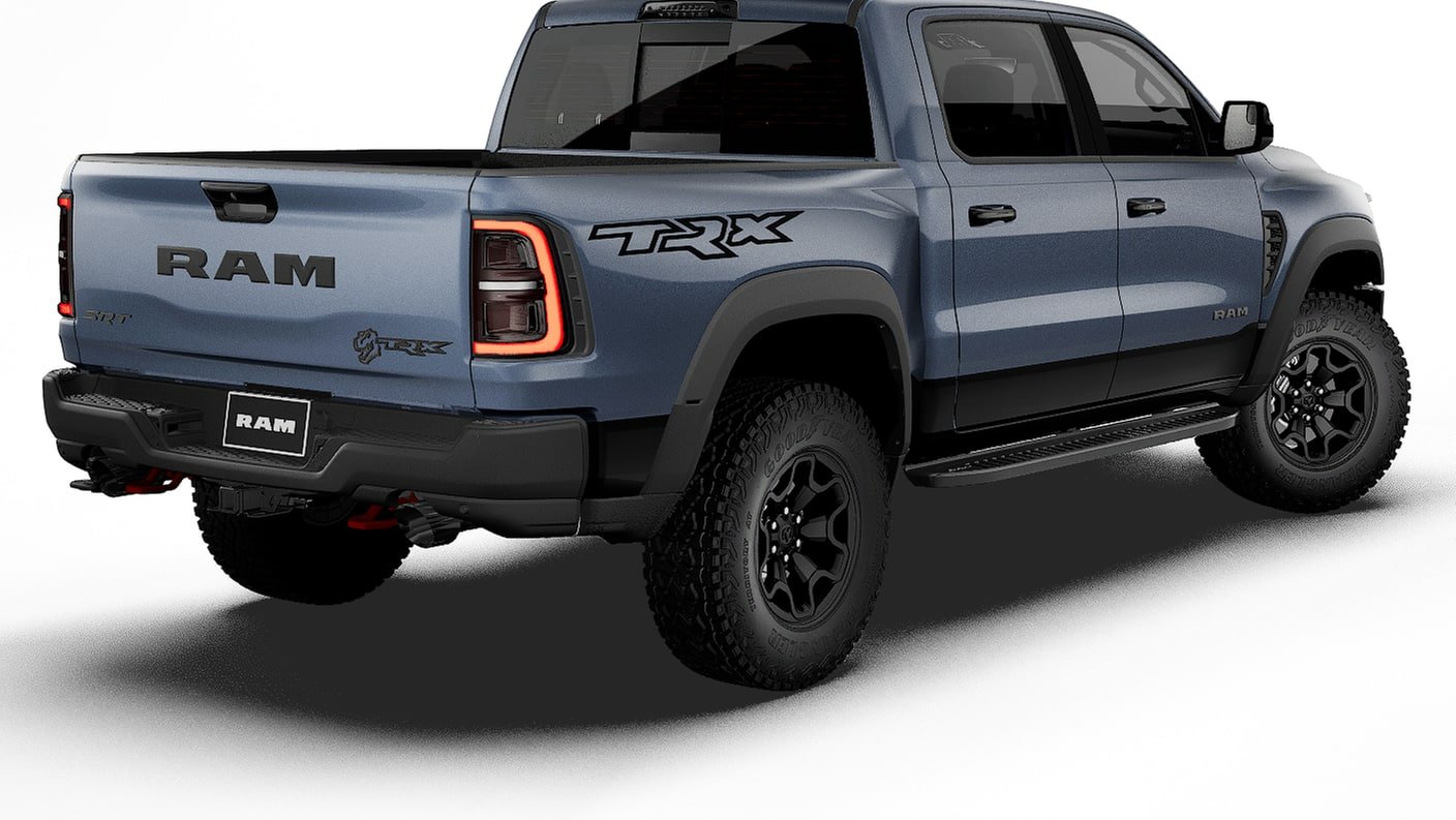 New 2027 Forged Blue Metallic Exterior Paint RAM TRX SRT image 2