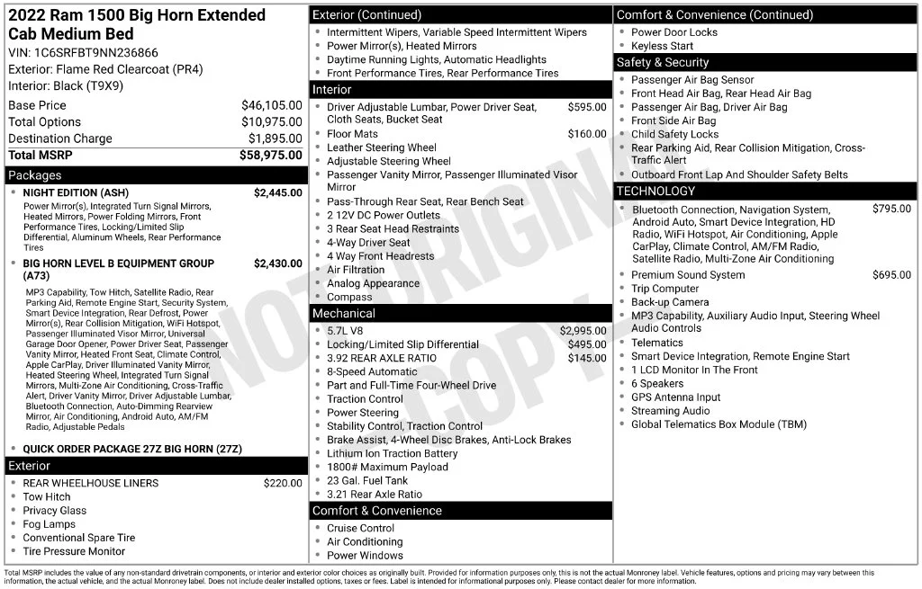 Certified Used 2022 Red Ram Big Horn/Lone Star image 2
