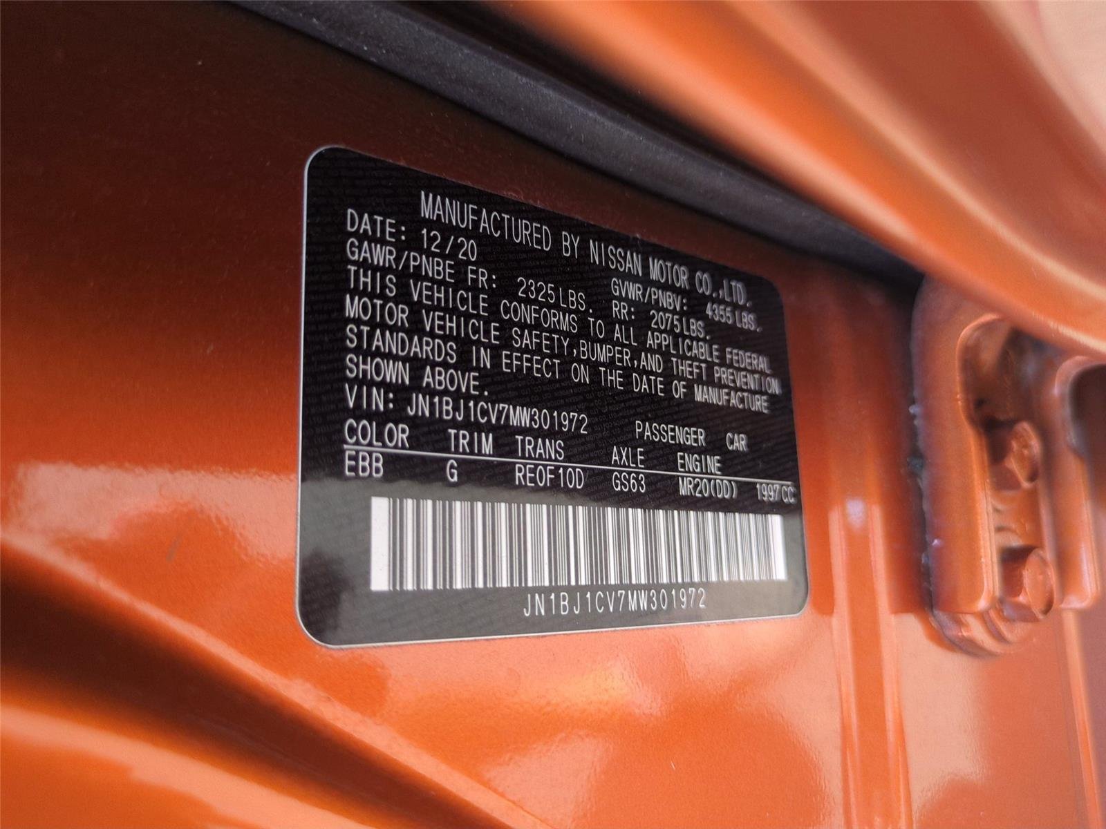 Used 2021 Monarch Orange Metallic Nissan SL image 41