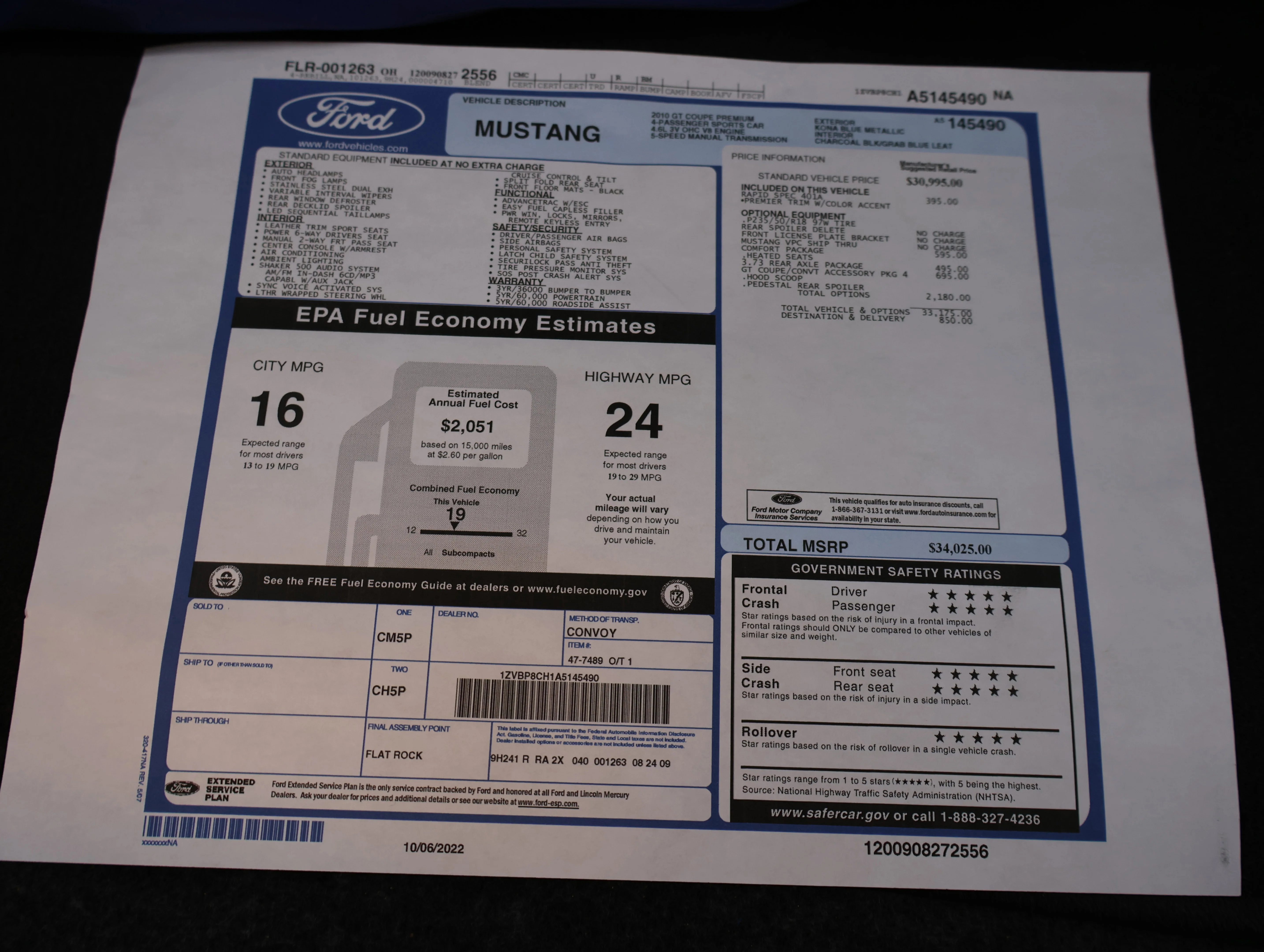 Used 2010 Kona Blue Metallic Ford GT Premium image 27