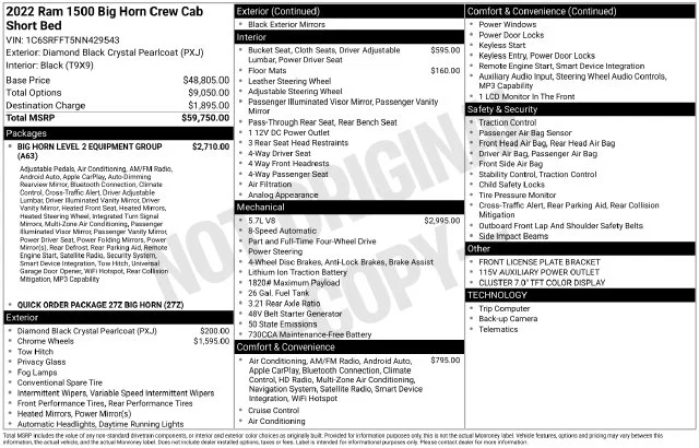 Used 2022 Black Ram Big Horn/Lone Star image 5