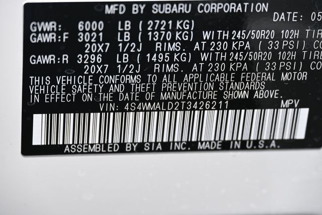New 2026 White Subaru Onyx Edition Touring 7-Passenger image 23
