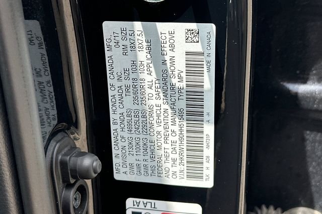 Used 2017 Crystal Black Pearl Honda Touring image 33