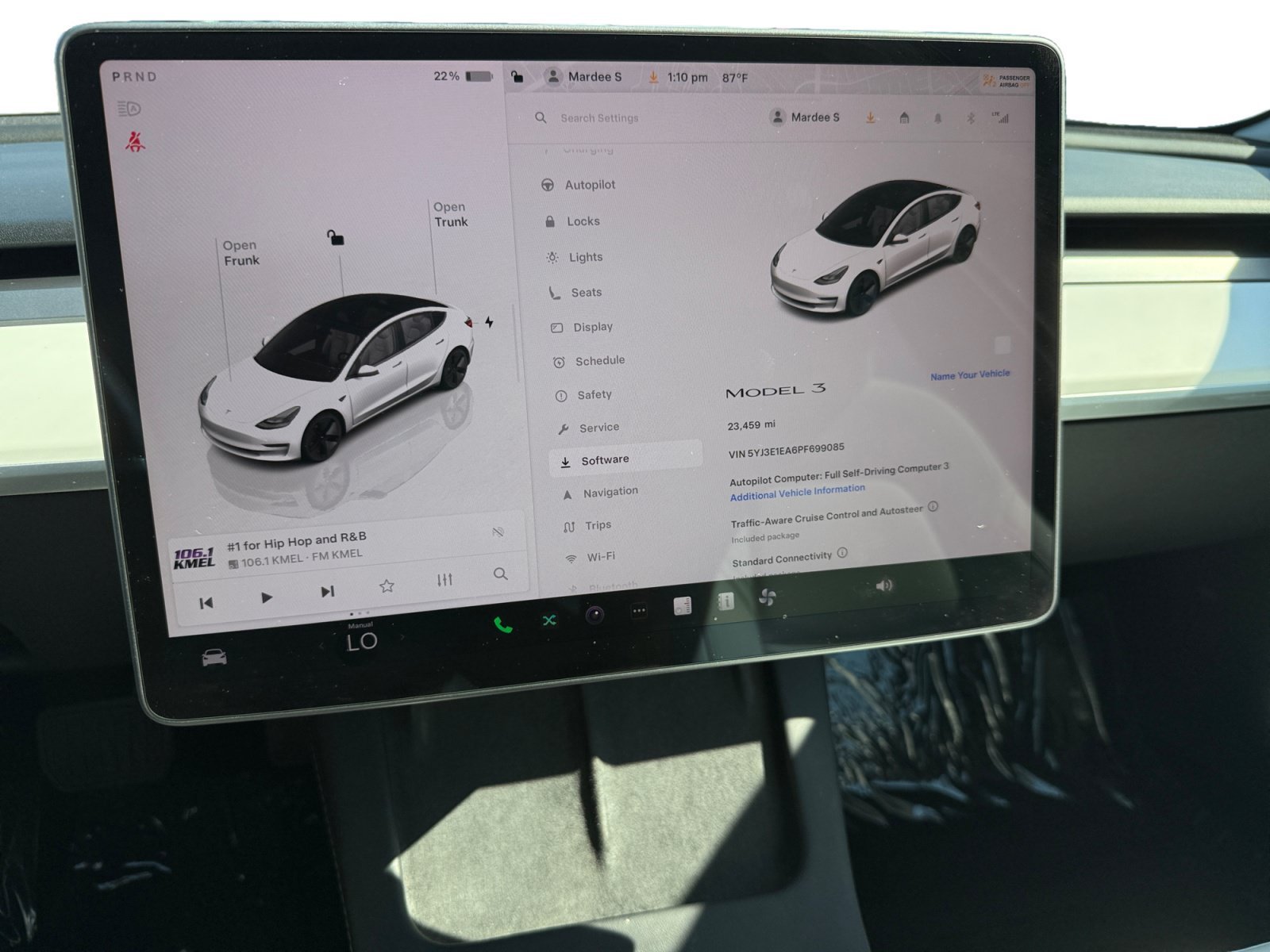 Used 2023 Pearl White Multi-Coat Tesla  image 12