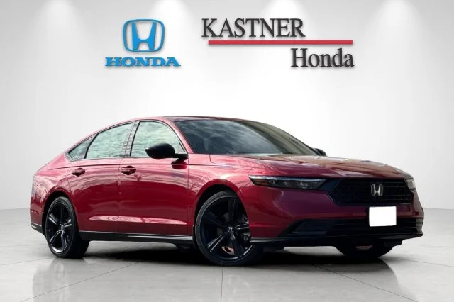 New 2026 Radiant Red Metallic Honda Sport-L Hybrid image 1
