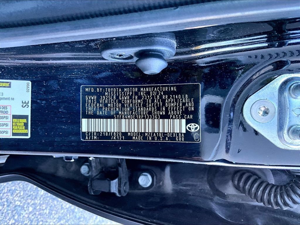 Certified Used 2024 Black Toyota LE image 9