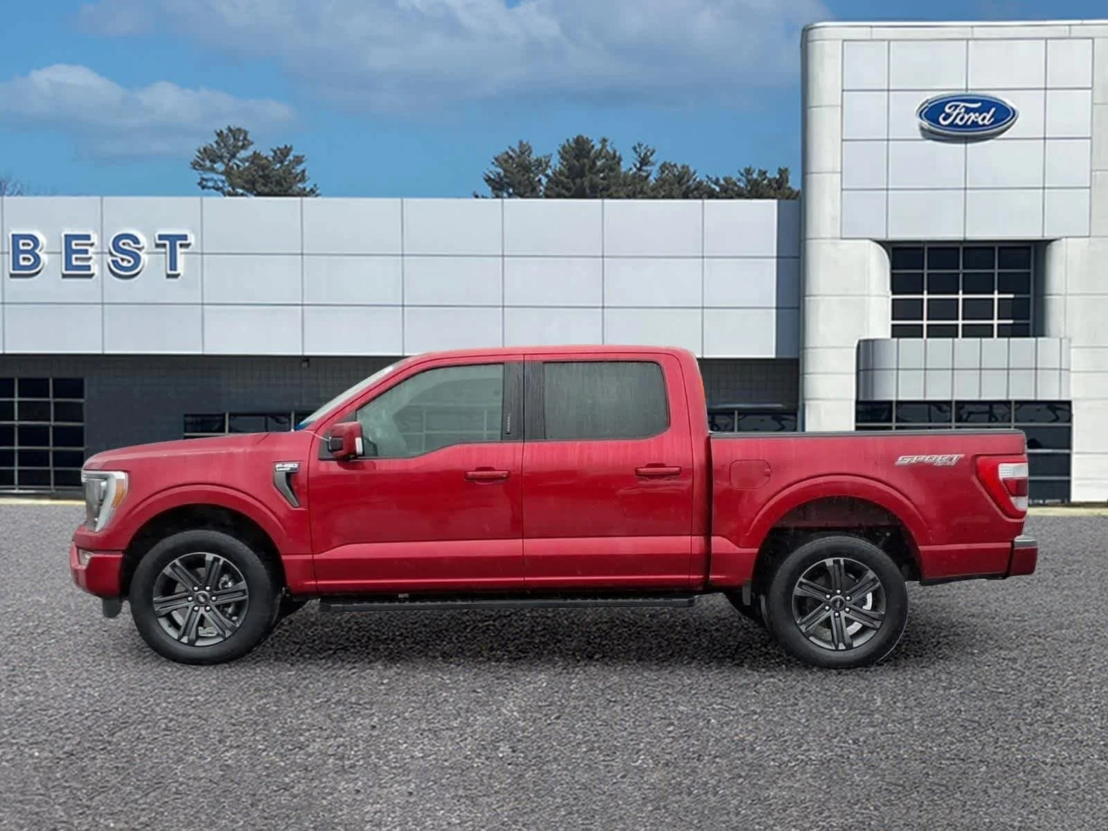 Used 2023 Rapid Red Metallic Tinted Clearcoat Ford LARIAT image 2