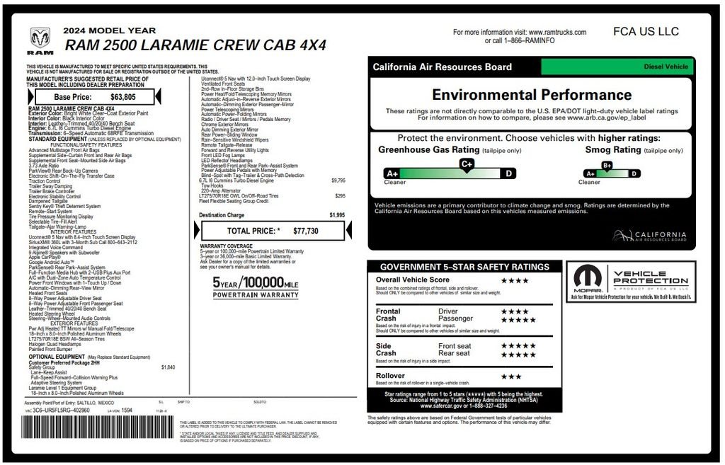 Certified Used 2024 White Ram Laramie image 2