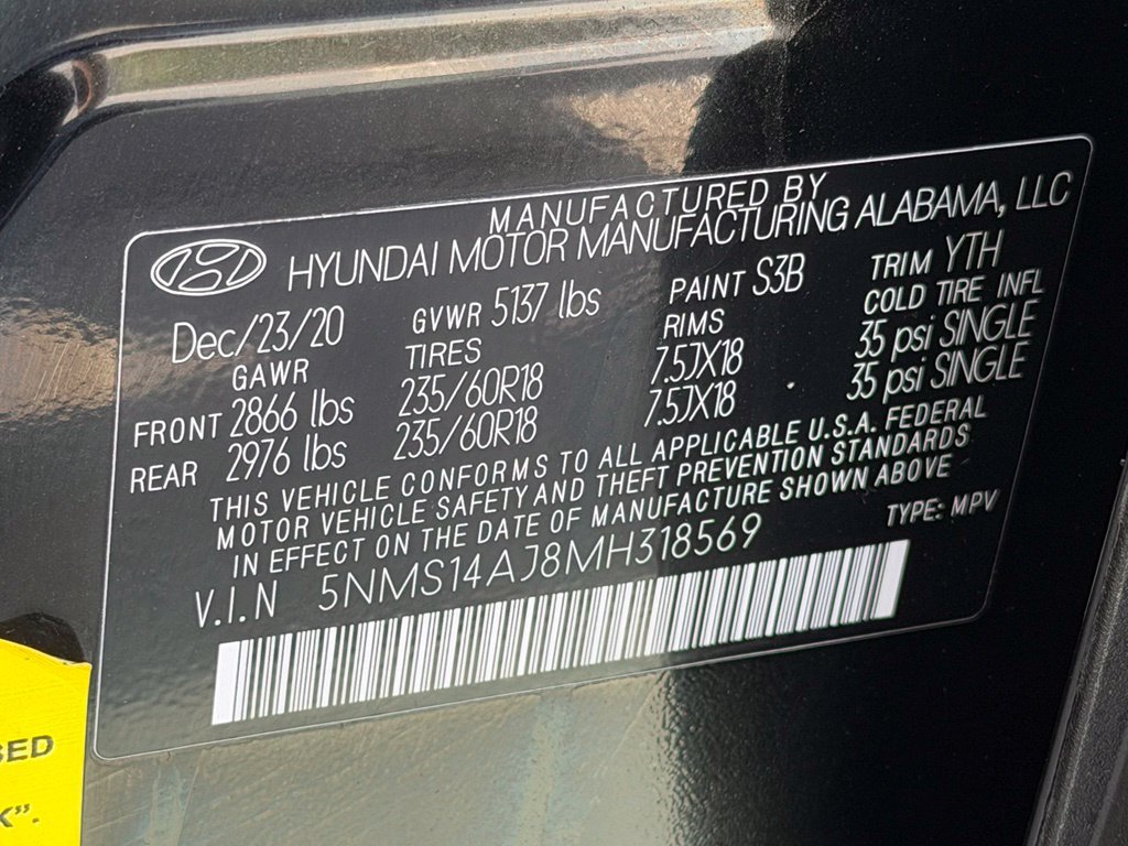 Used 2021 Black Hyundai SE image 23