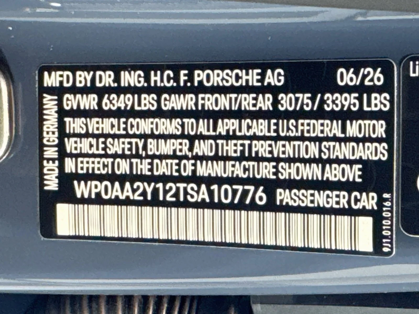 New 2026 Pale Blue Metallic Porsche 4 image 26
