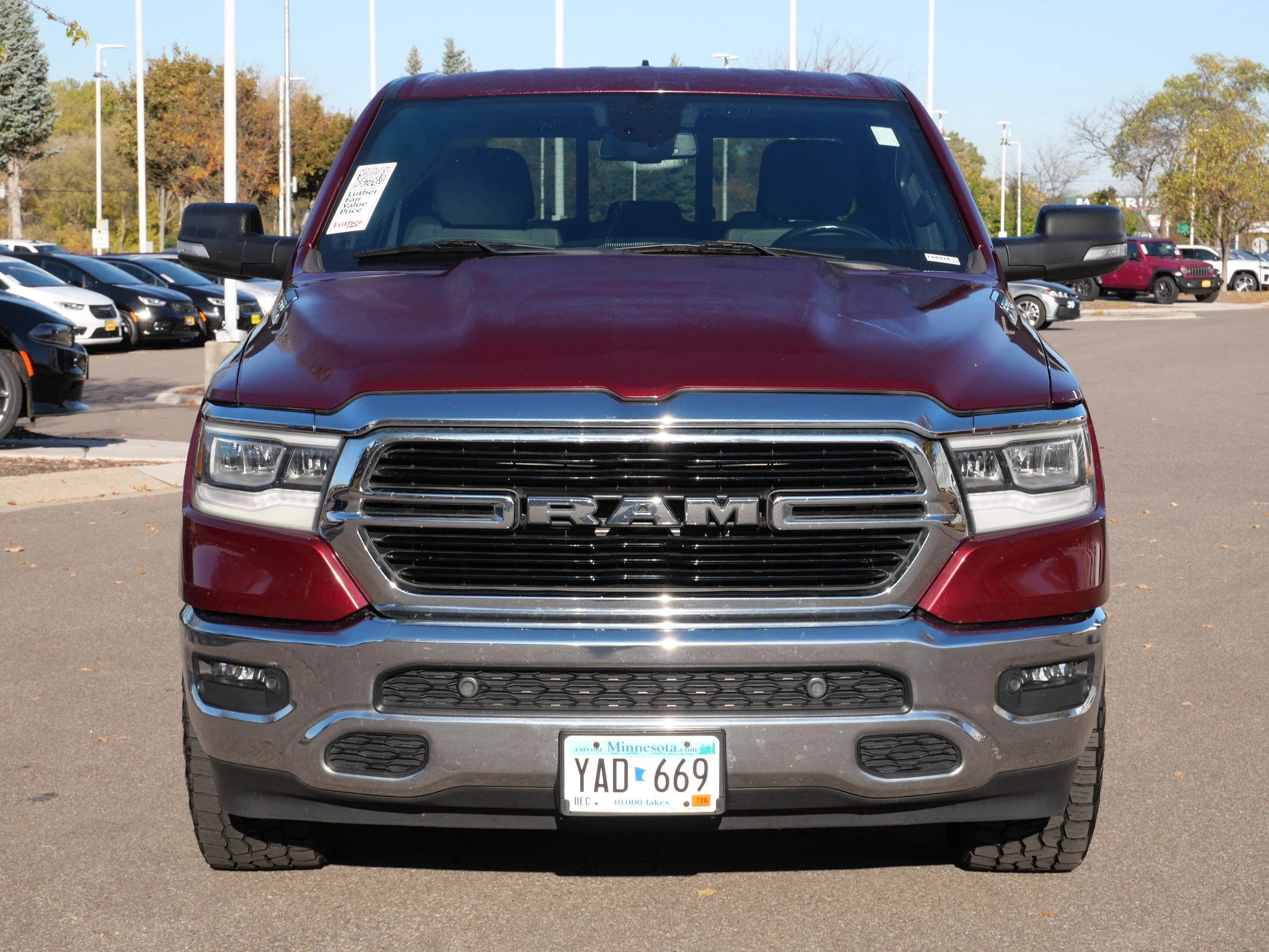 Used 2019 RAM Ram 1500 Pickup Big Horn/Lone Star with VIN 1C6SRFFT5KN607866 for sale in Brooklyn Park, Minnesota