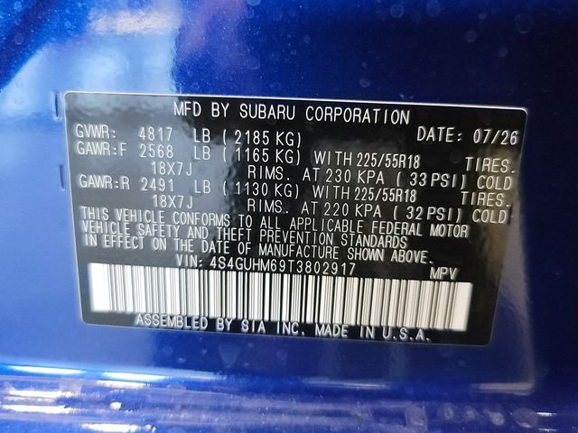 New 2026 SAPPHIRE BLUE PEARL Subaru Limited image 35
