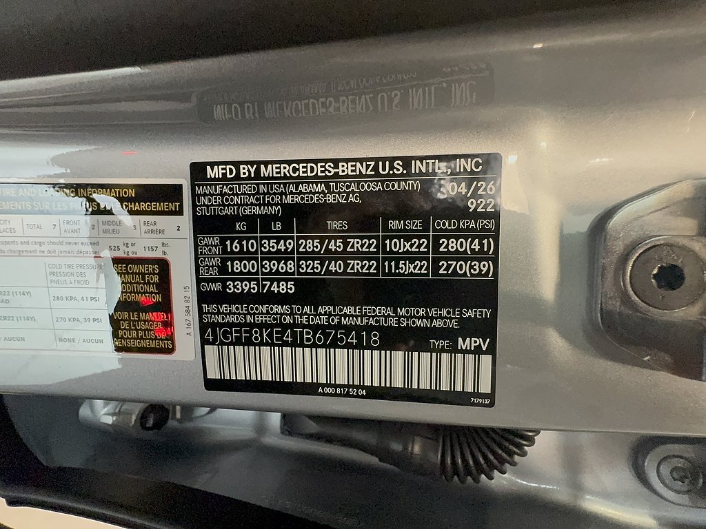 New 2026 Cirrus Silver Metallic Mercedes-Benz AWD AMG® GLS 63 4MATIC® 4dr SUV image 16