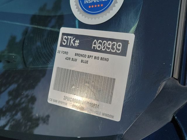Certified Used 2022 Alto Blue Metallic Tinted Clearcoat Ford Big Bend image 27