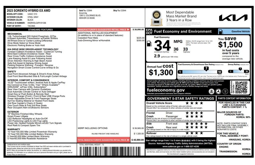 Used 2023 Gray Kia EX image 5